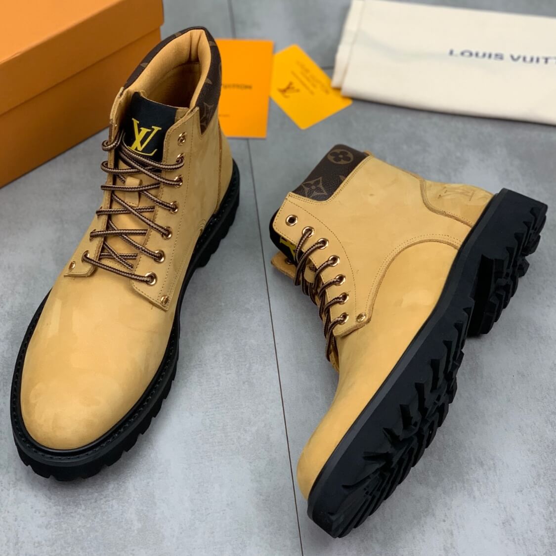 Leather Construction Boots
