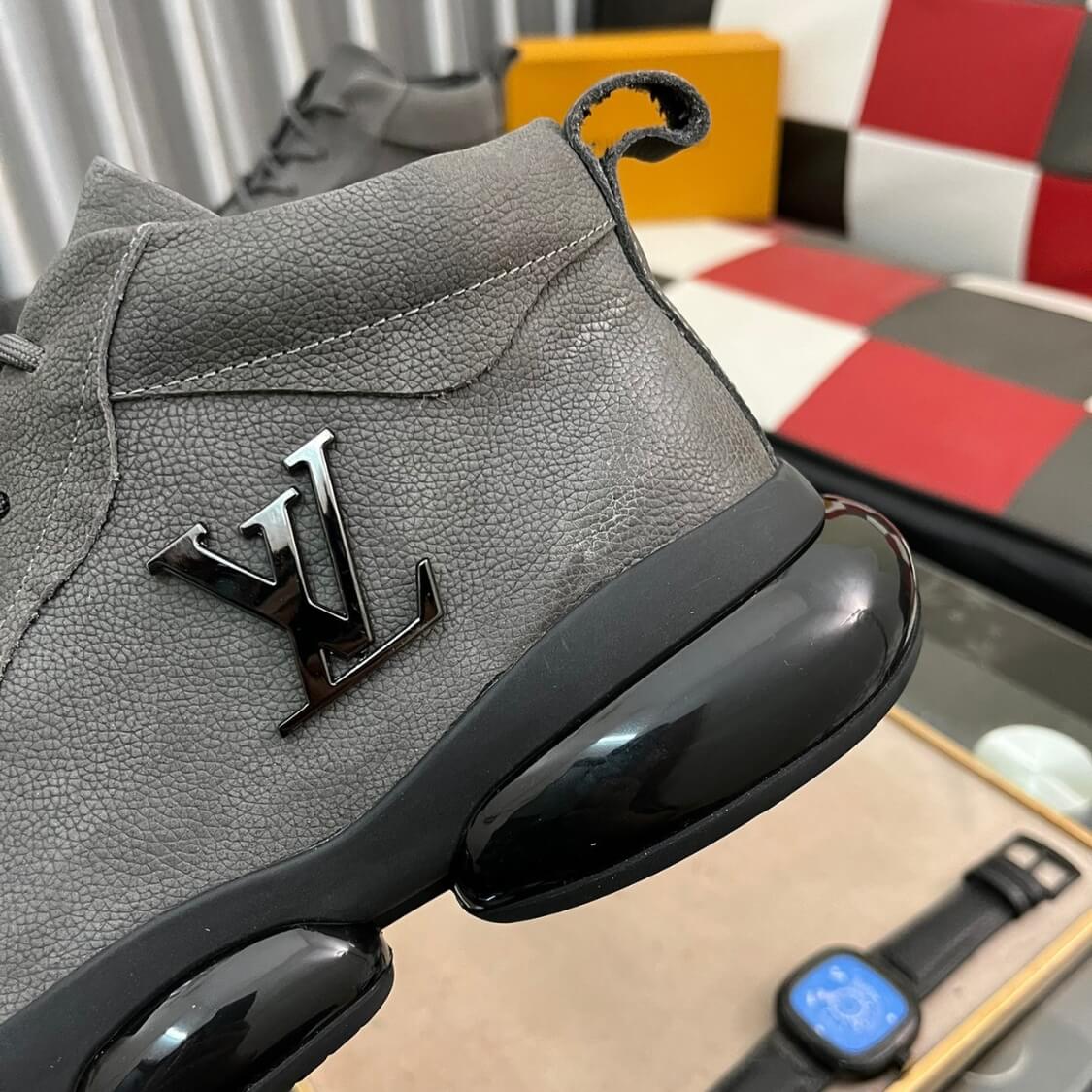 Leather Metal Logo Air Shoes