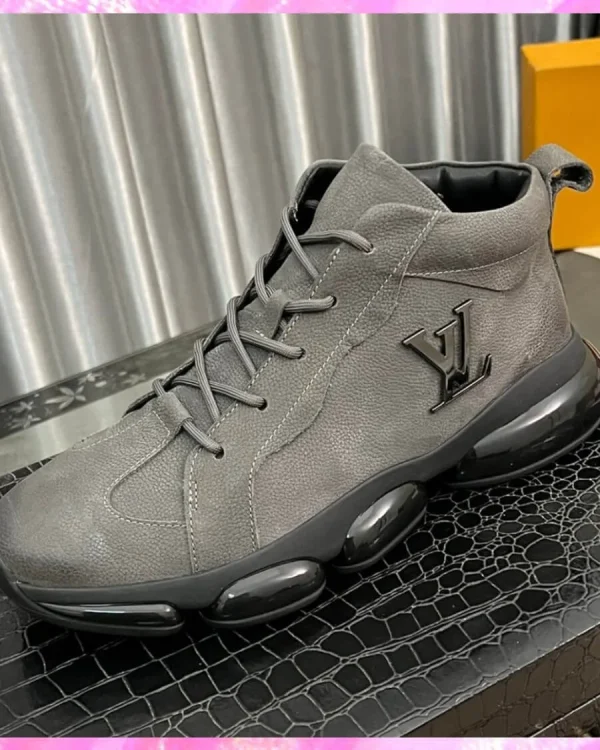 Leather Metal Logo Air Shoes