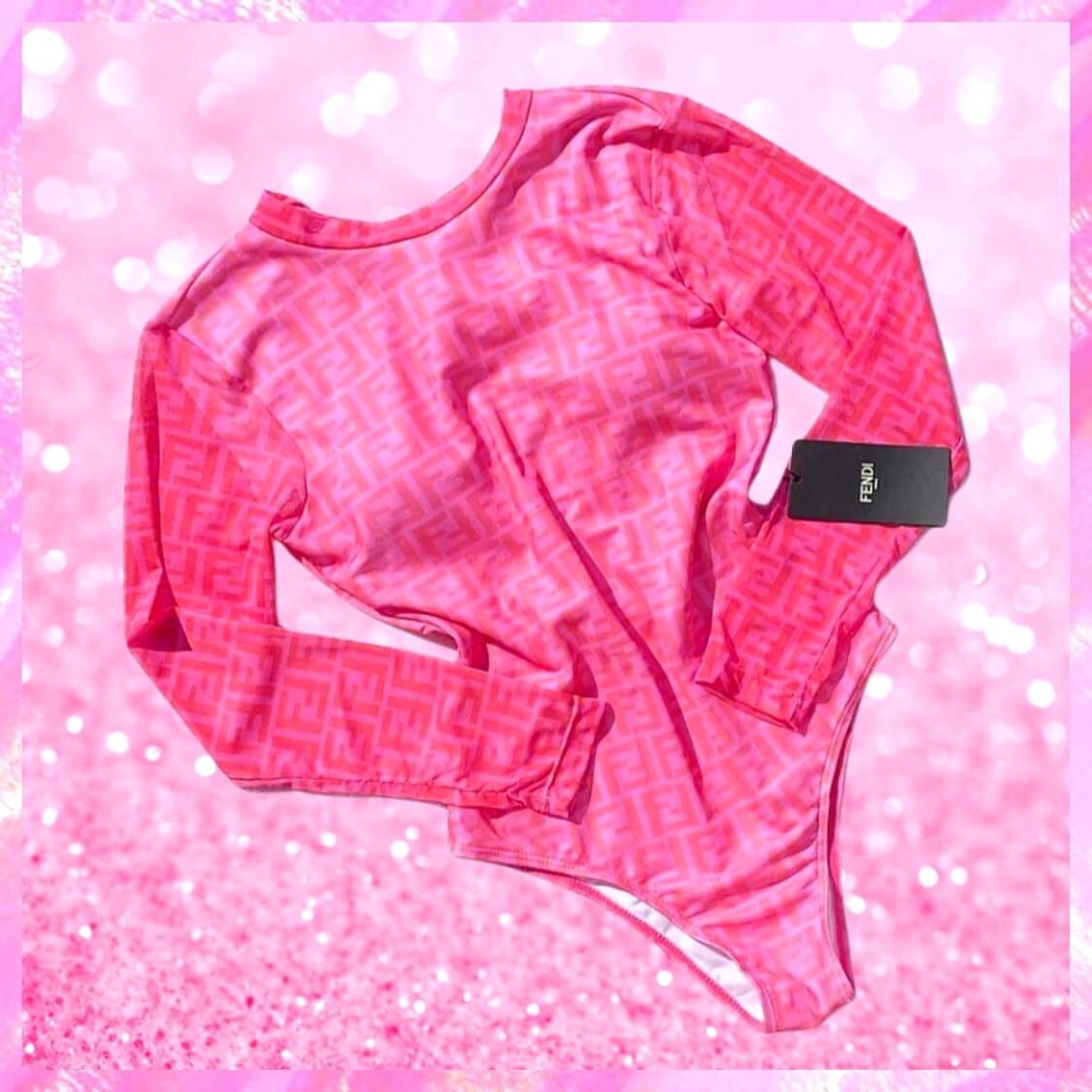 Swirl FF Long Sheer Sleeve Backless Bodysuit