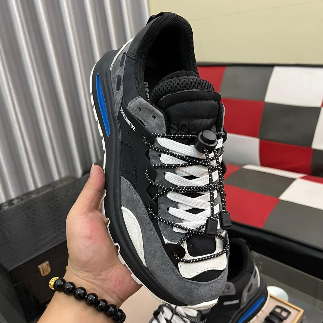 Low-Top Paneled Suede Run Sneakers