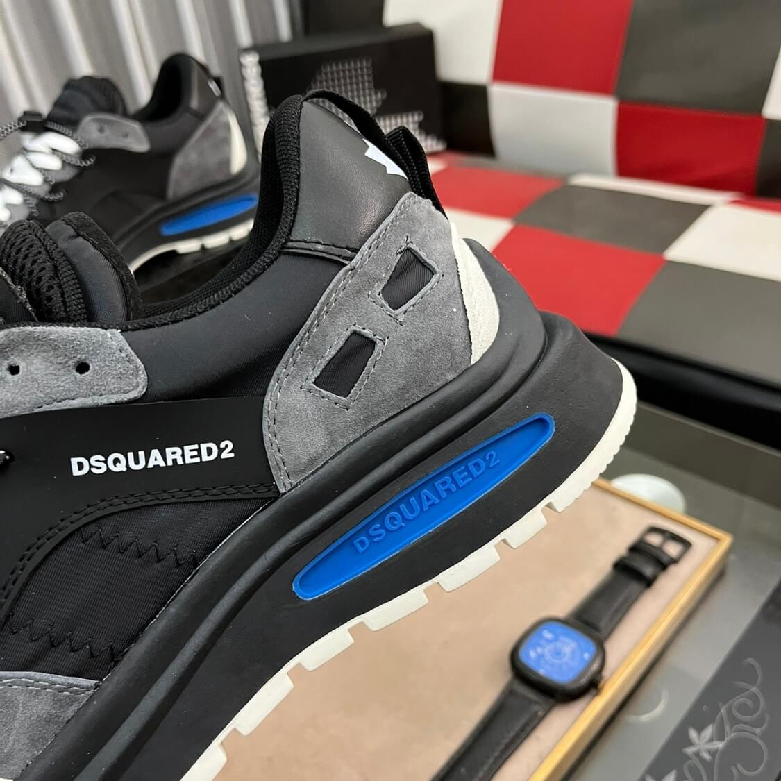 Low-Top Paneled Suede Run Sneakers