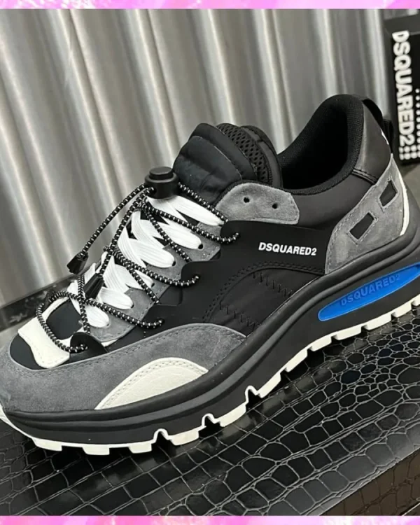 Low-Top Paneled Suede Run Sneakers