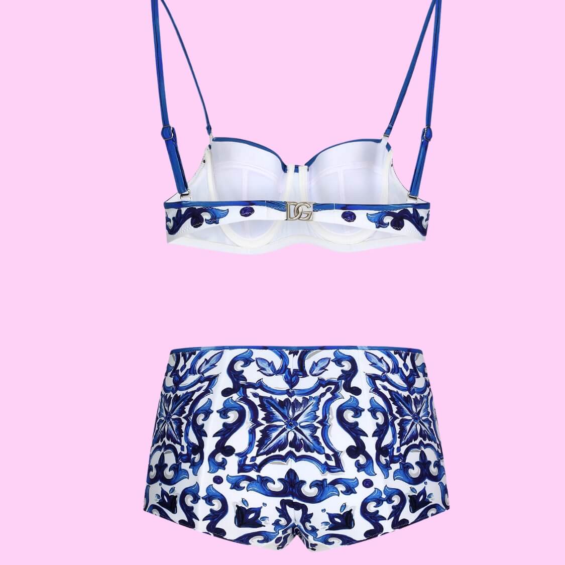 Majolica-Print Balconette Bikini