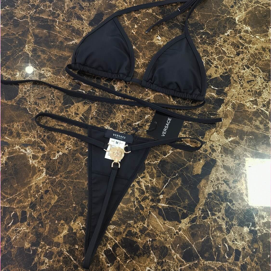Medusa Charm Thong Bikini Set