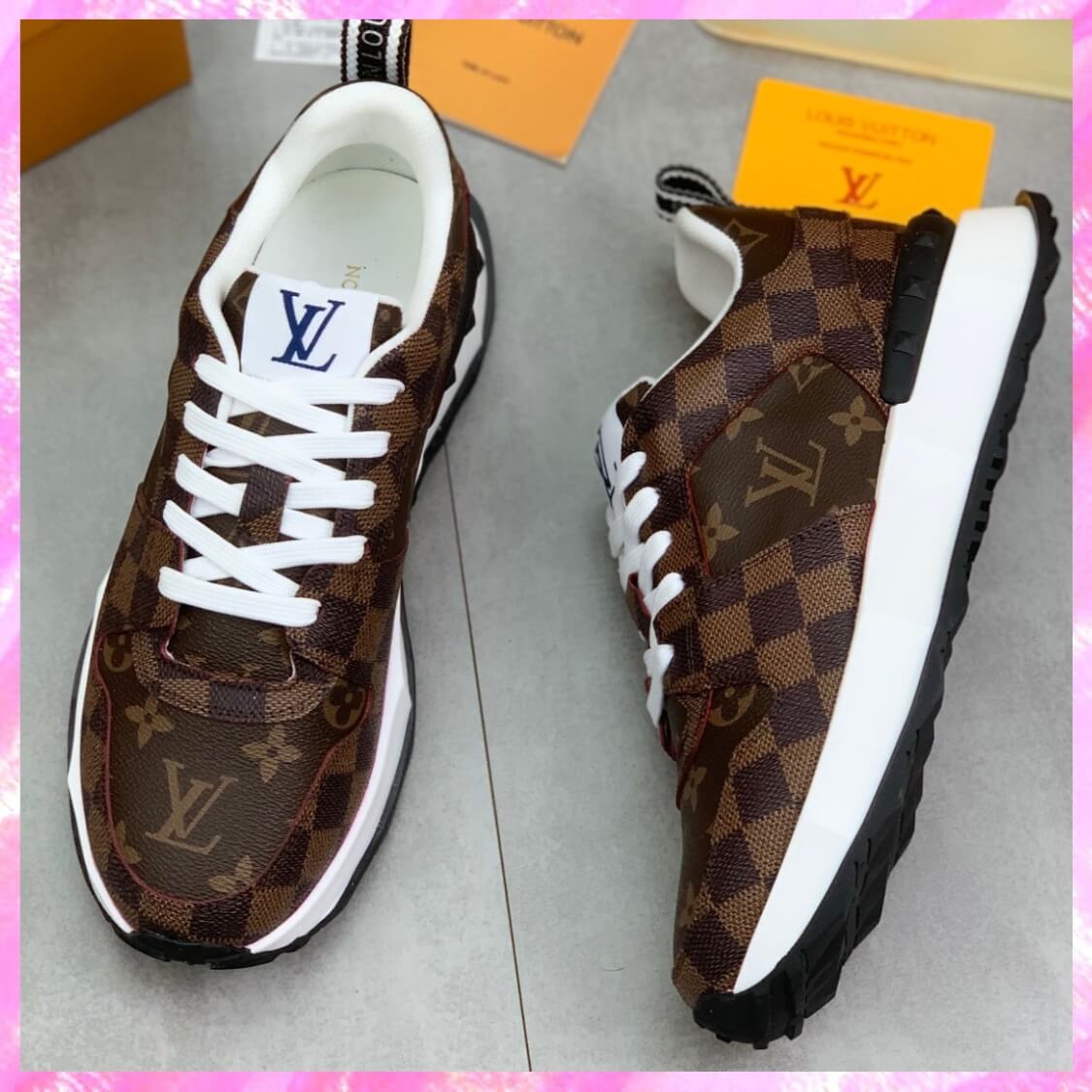 Monogram Checkered Sneakers 