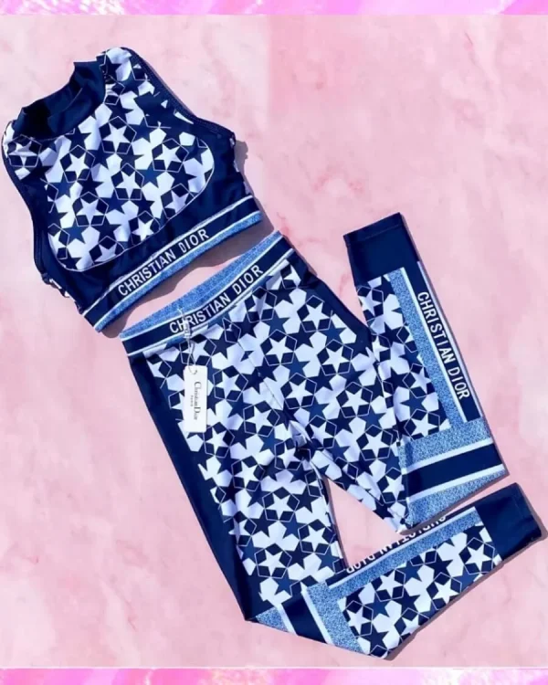 Monogram High Neck Dri Fit Yoga Set