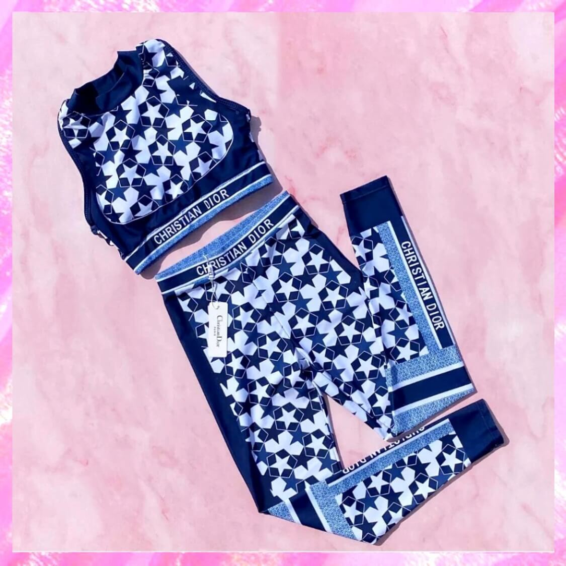 Monogram High Neck Dri Fit Yoga Set