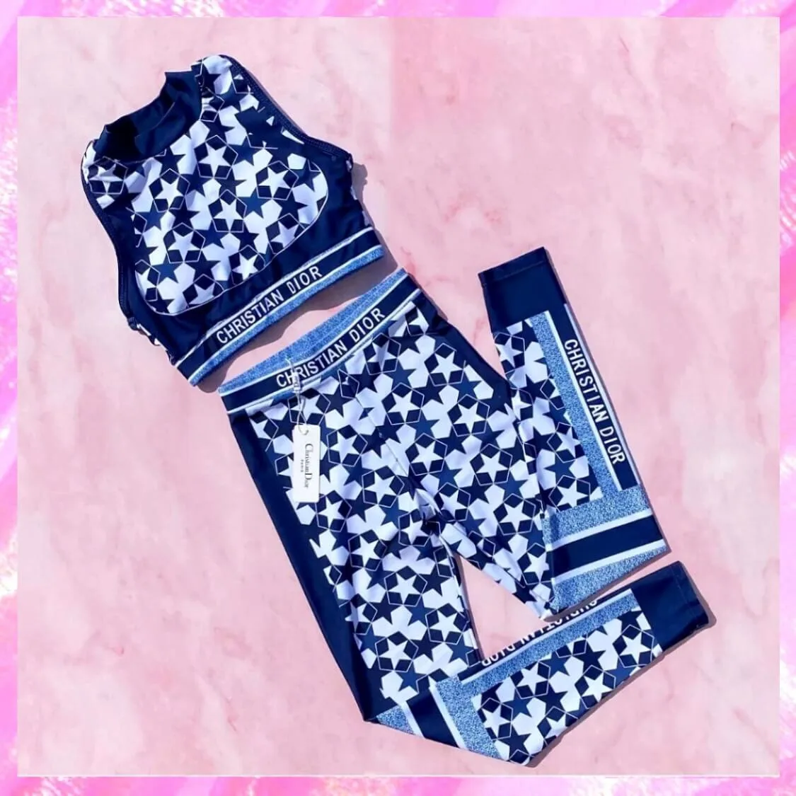 Monogram High Neck Dri Fit Yoga Set