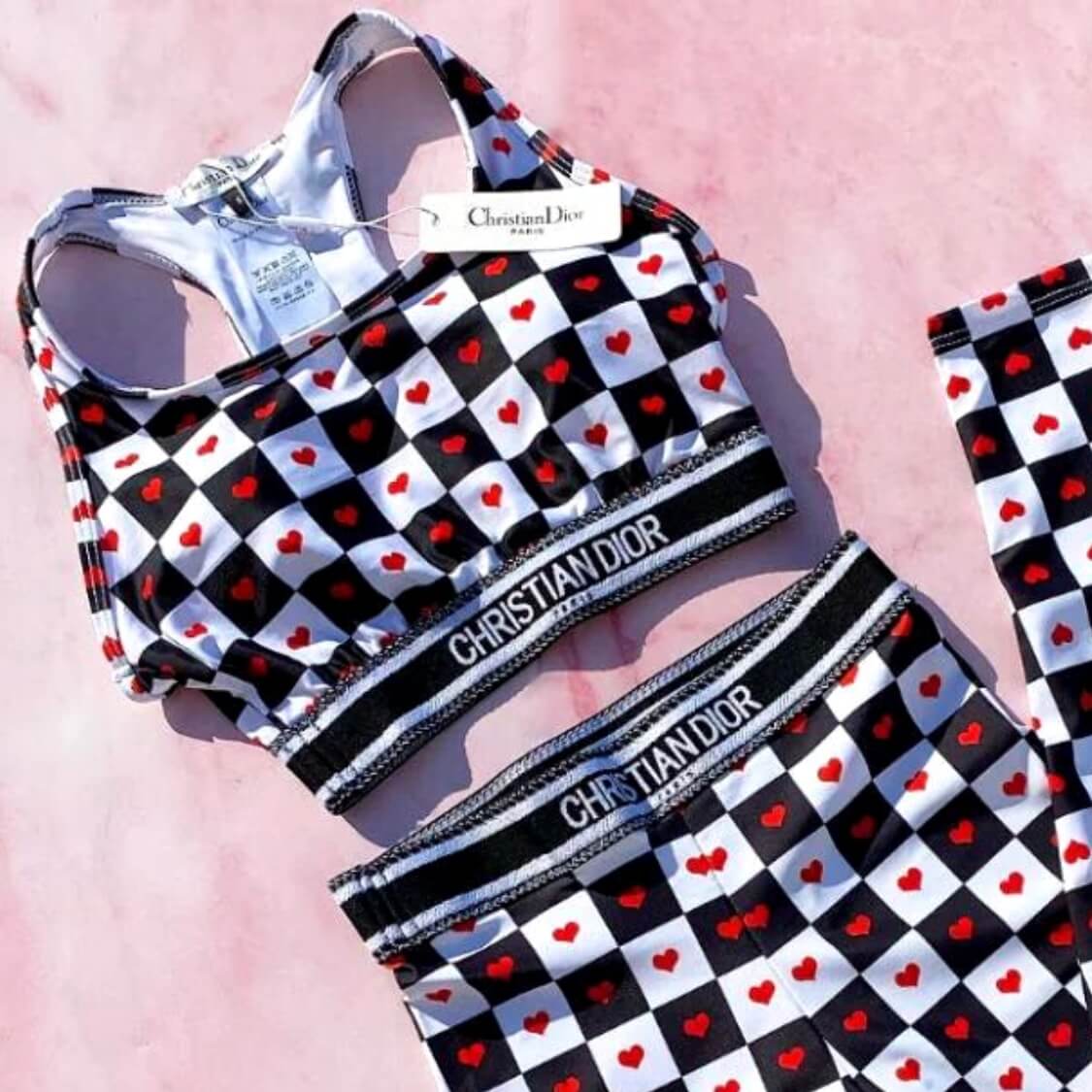 Monogram Heart Dri Fit Yoga Set