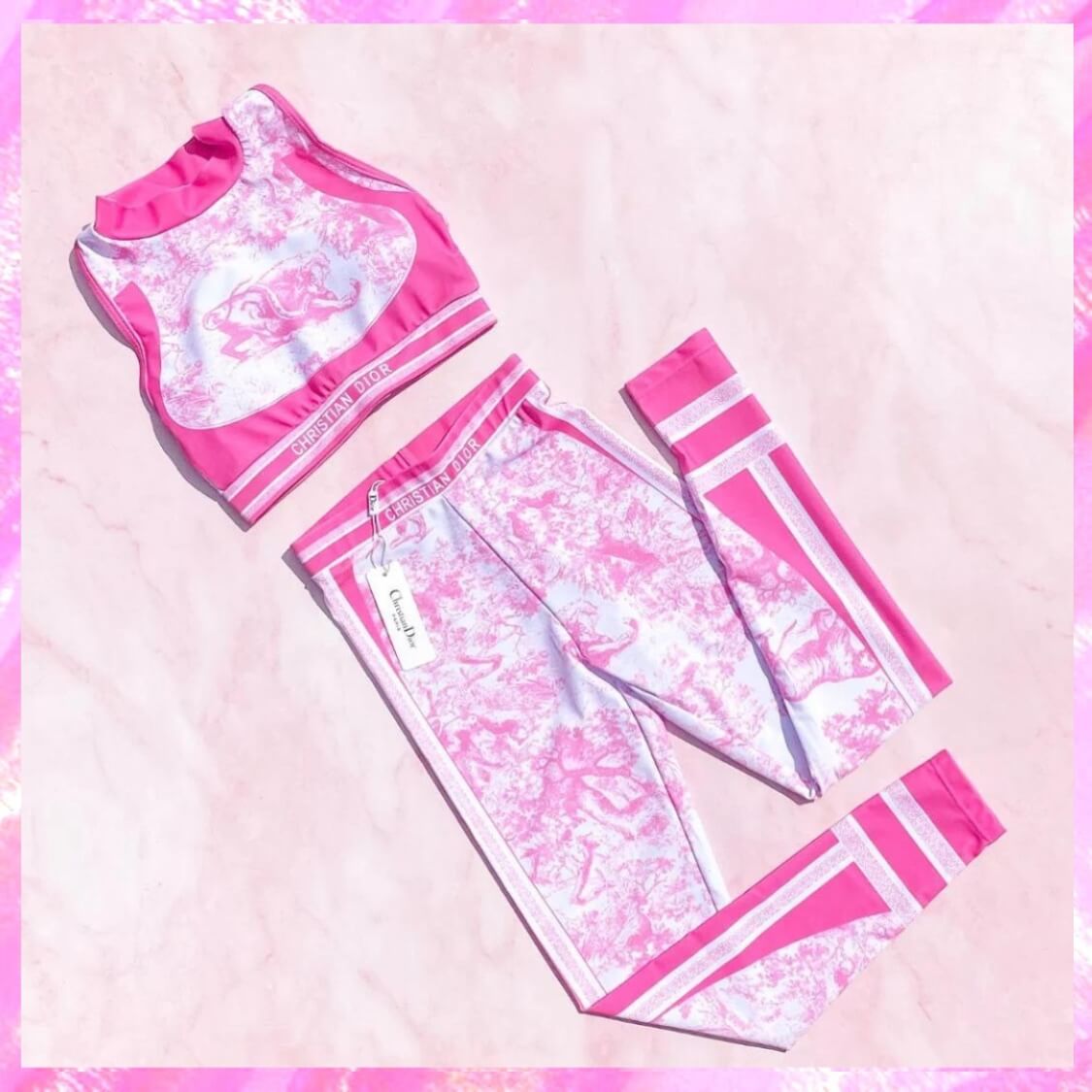 Monogram High Neck Dri Fit Yoga Set 