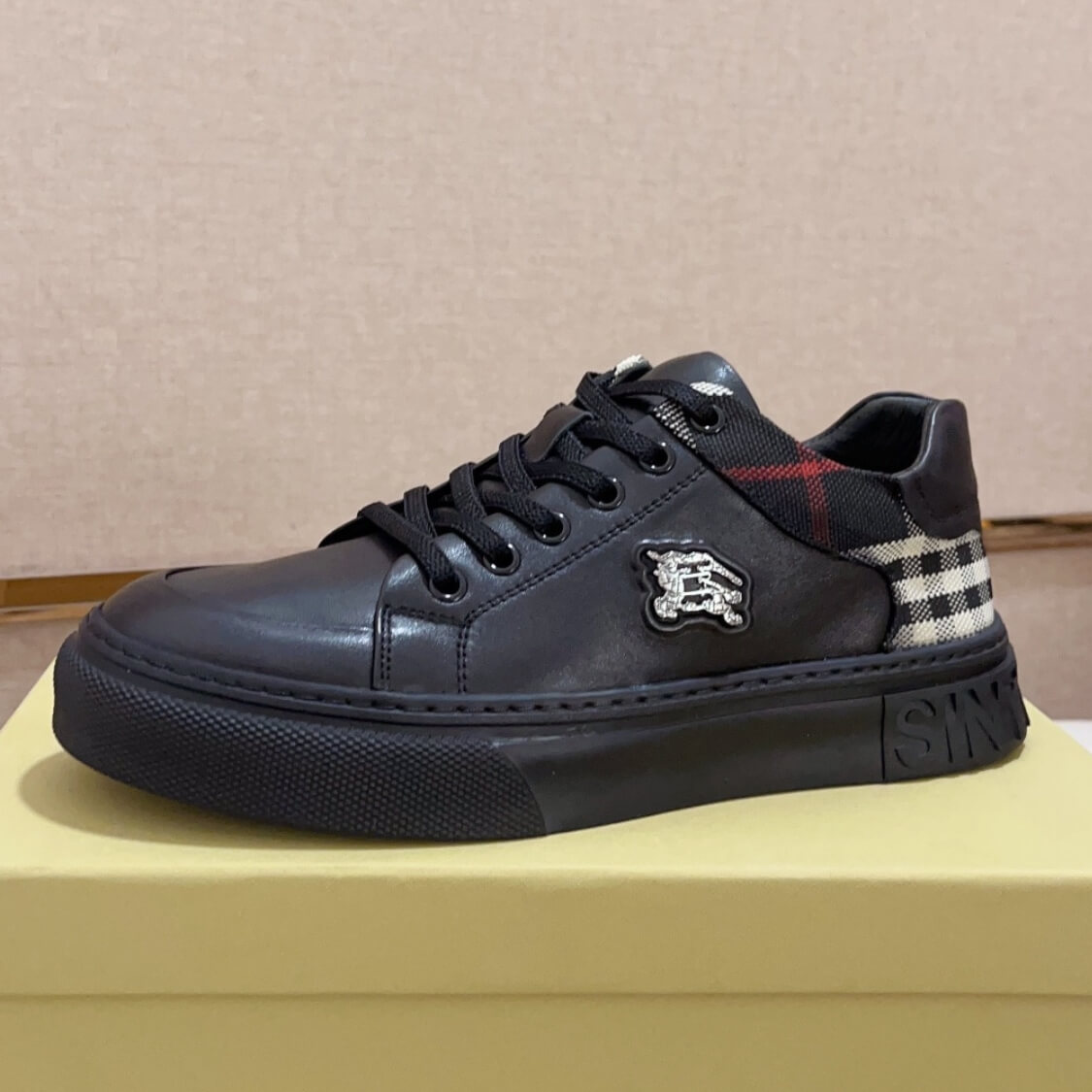 Plaid Back Monogram Sneakers