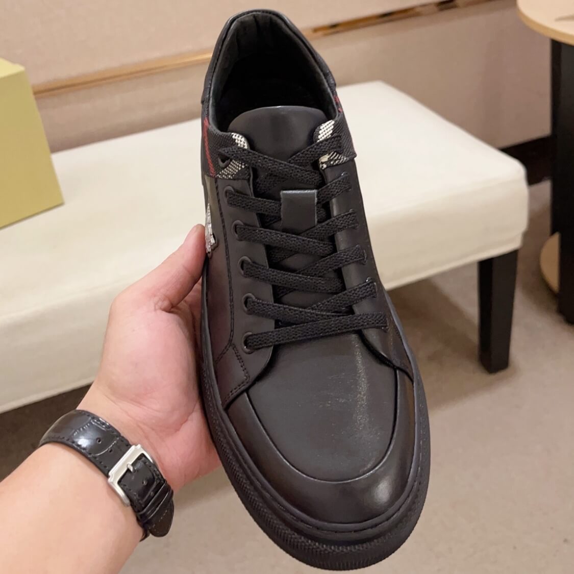 Plaid Back Monogram Sneakers