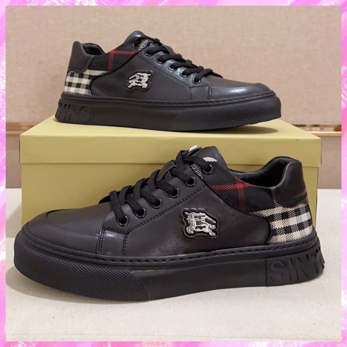 Plaid Back Monogram Sneakers