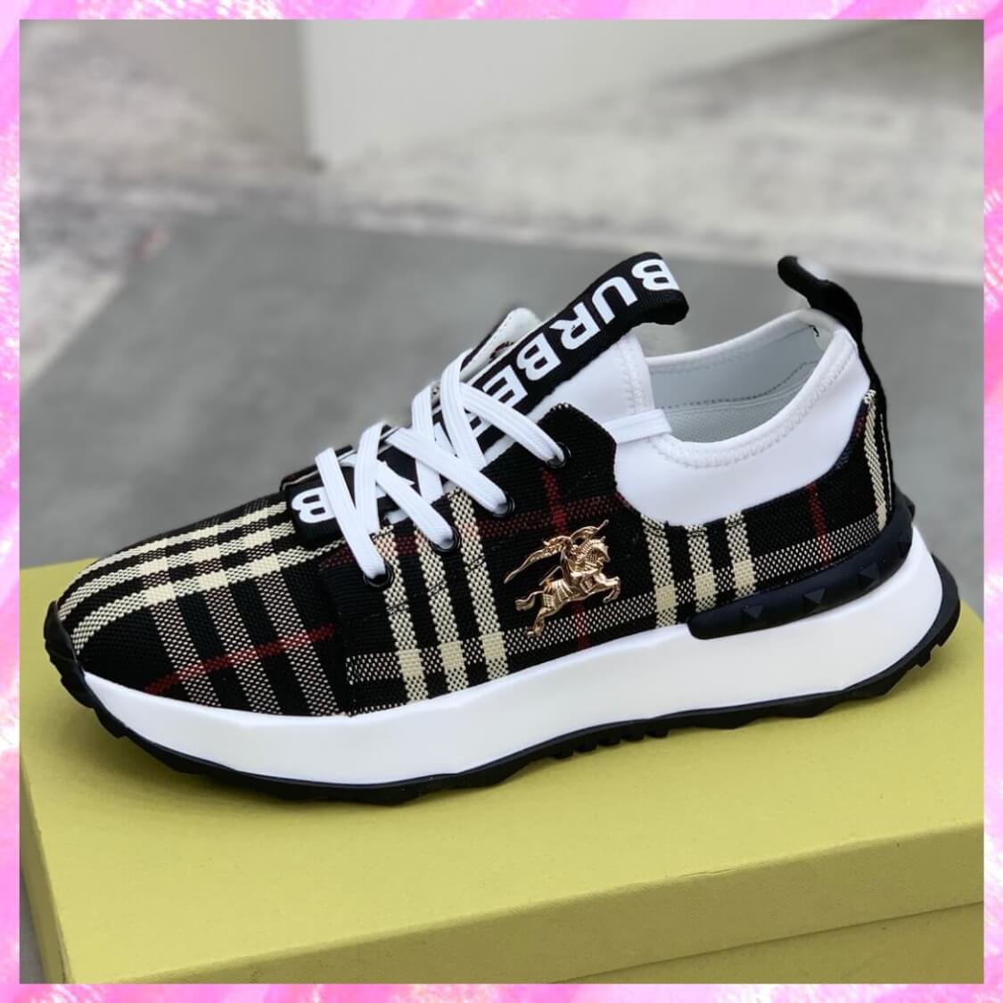 Plaid Check Low Top Sneakers 