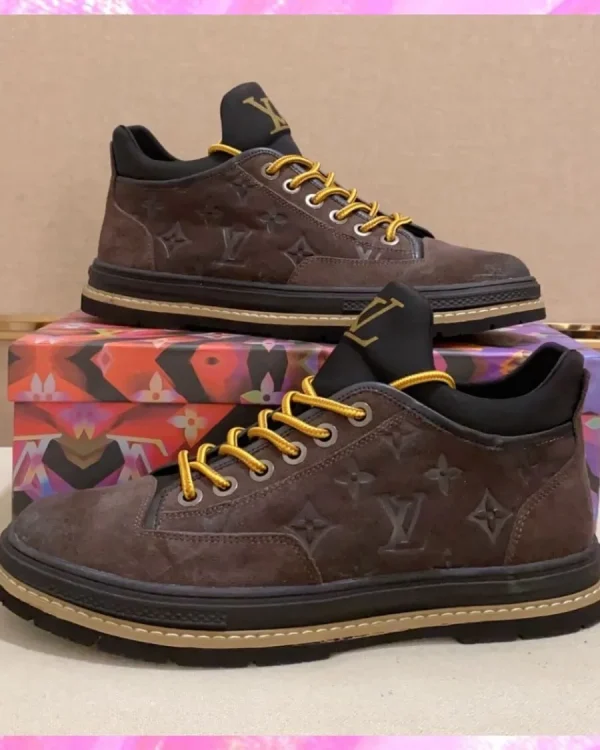 Suede Leather Monogram Shoes