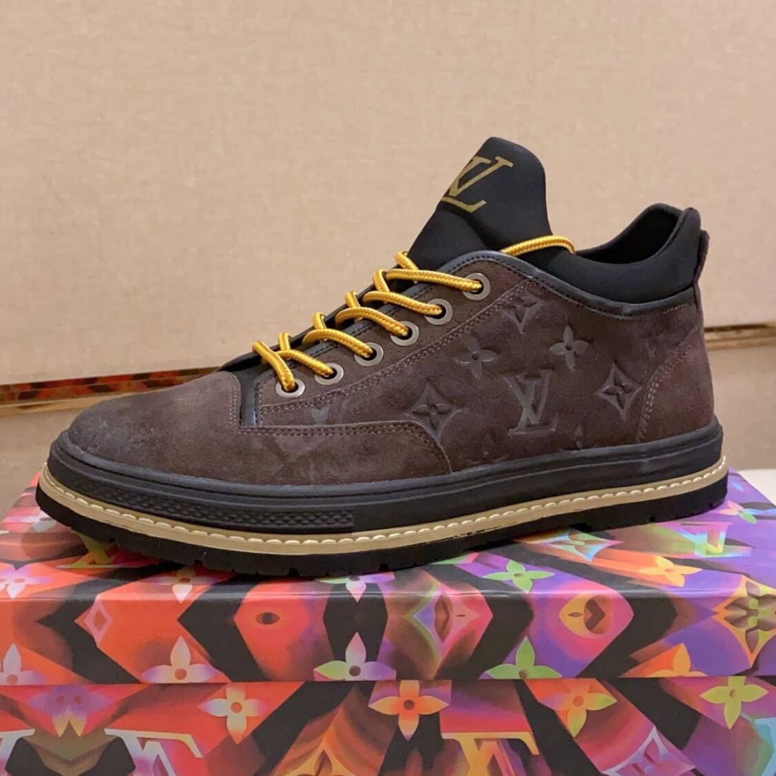 Suede Leather Monogram Shoes