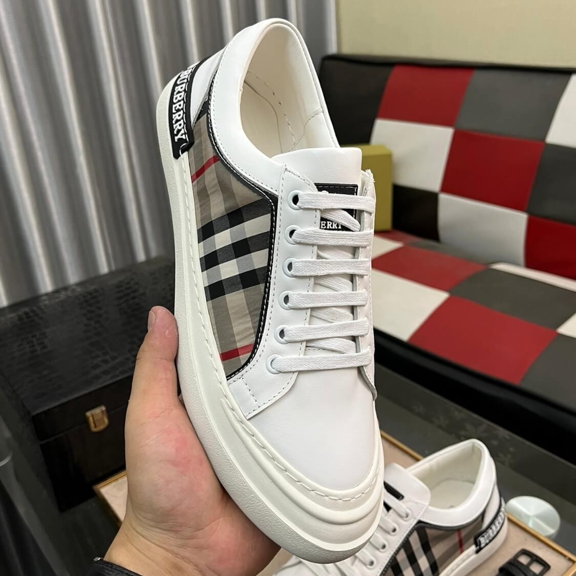 Vintage Plaid Monogram Sneakers 