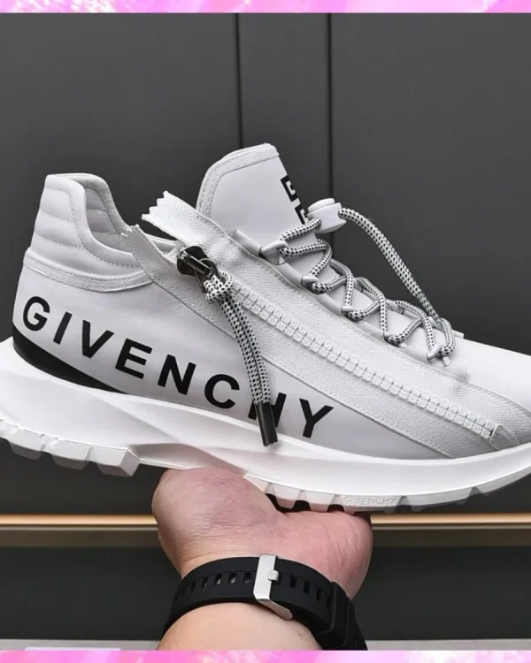 Zip Side Monogram Sneakers