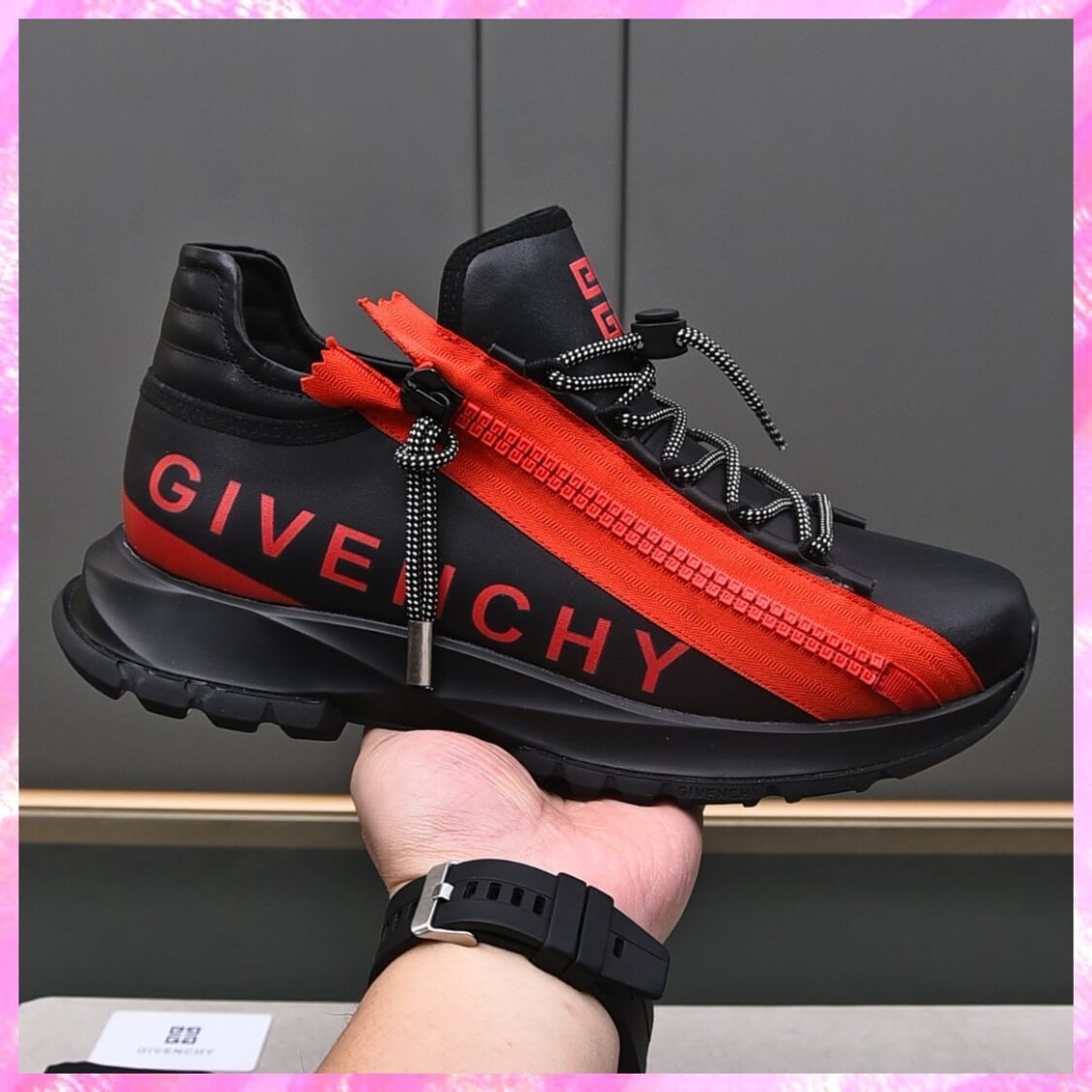 Zip Side Monogram Sneakers