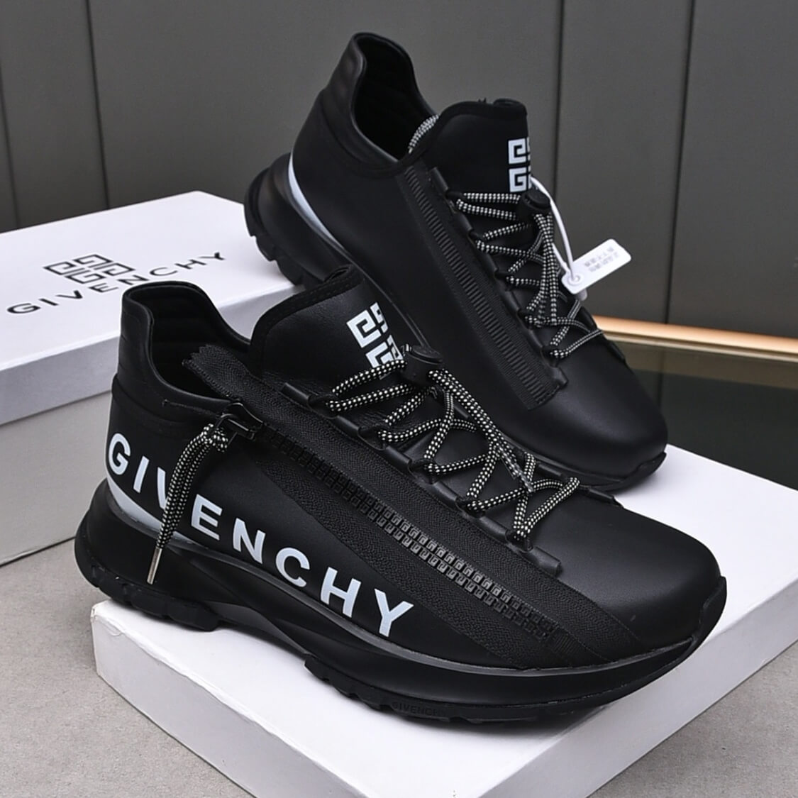 Zip Side Monogram Sneakers 