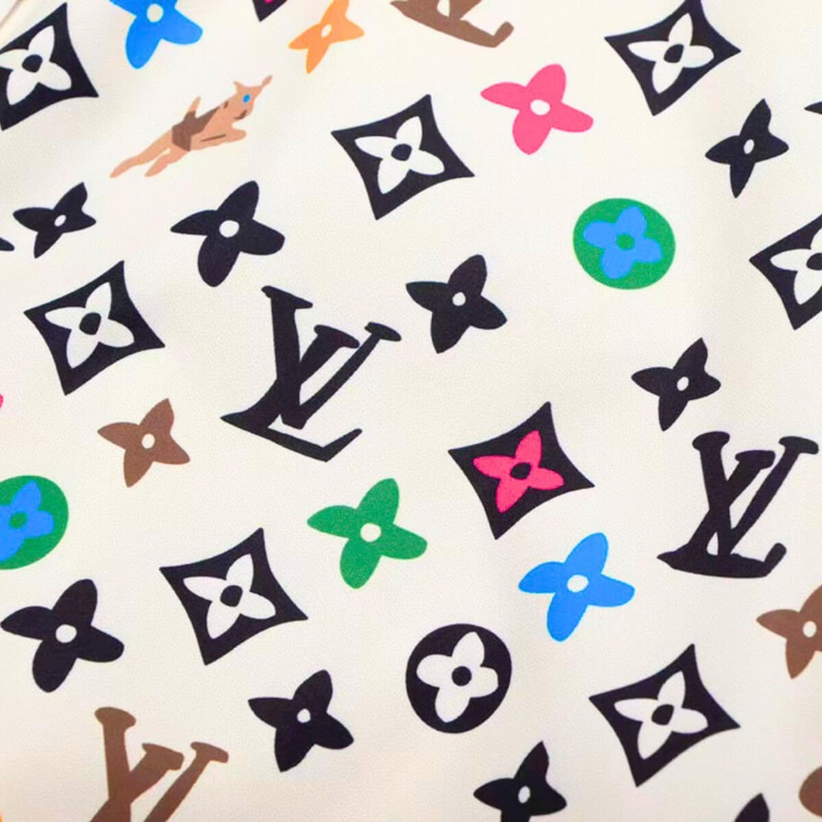 Designer Colorful LV Logo Swim Shorts