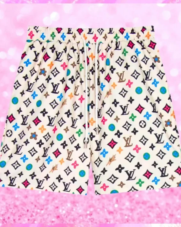 Designer Colorful LV Logo Swim Shorts