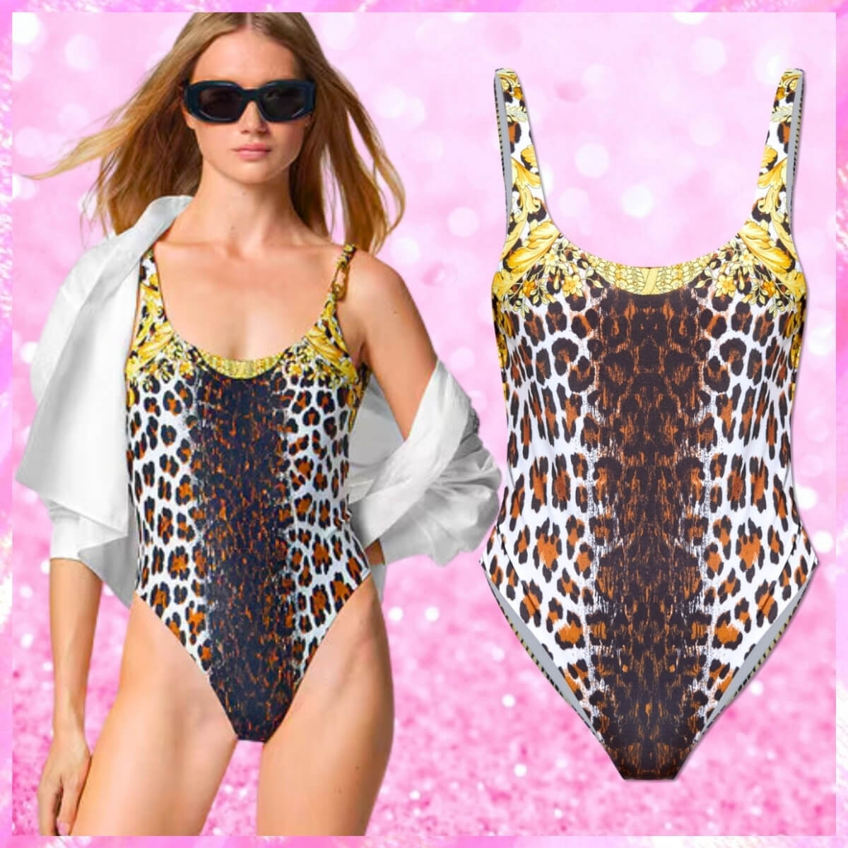 Designer Leopard One-piece Swimsuit
