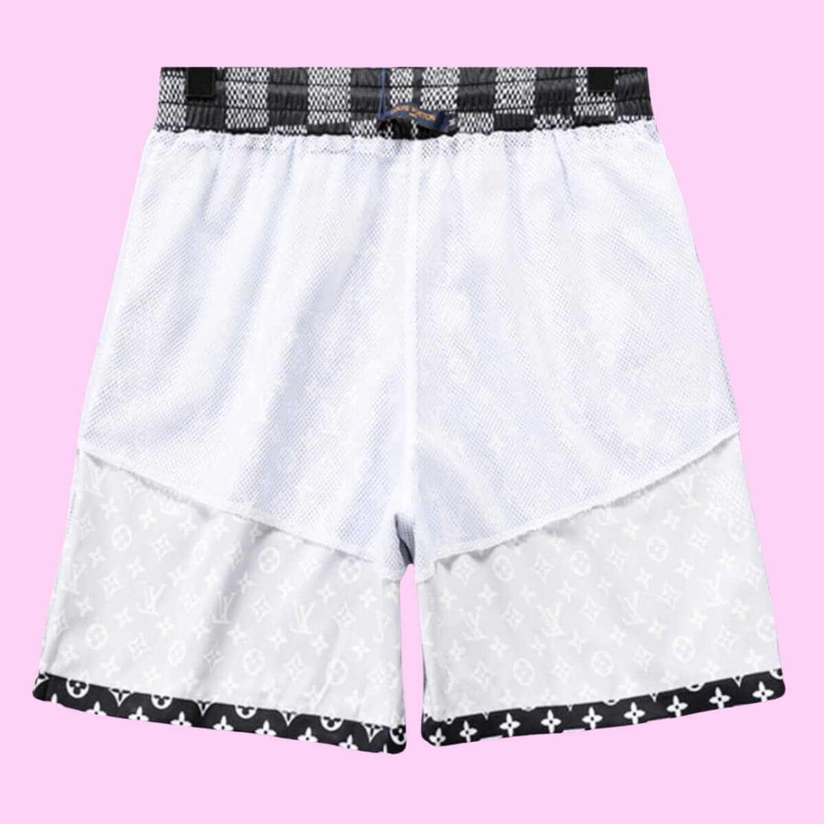 Designer Logo Swim Shorts In Black