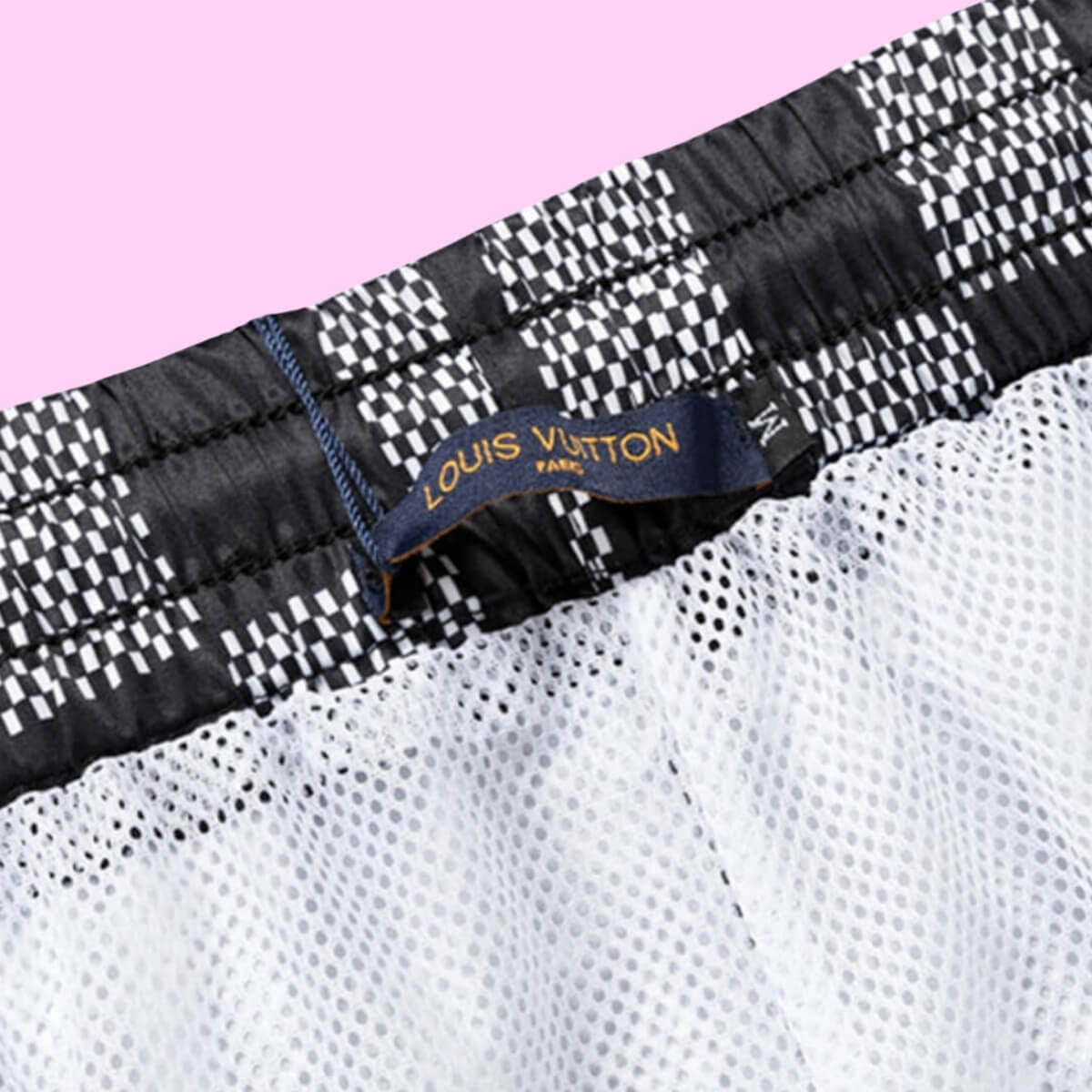 Designer Logo Swim Shorts In Black
