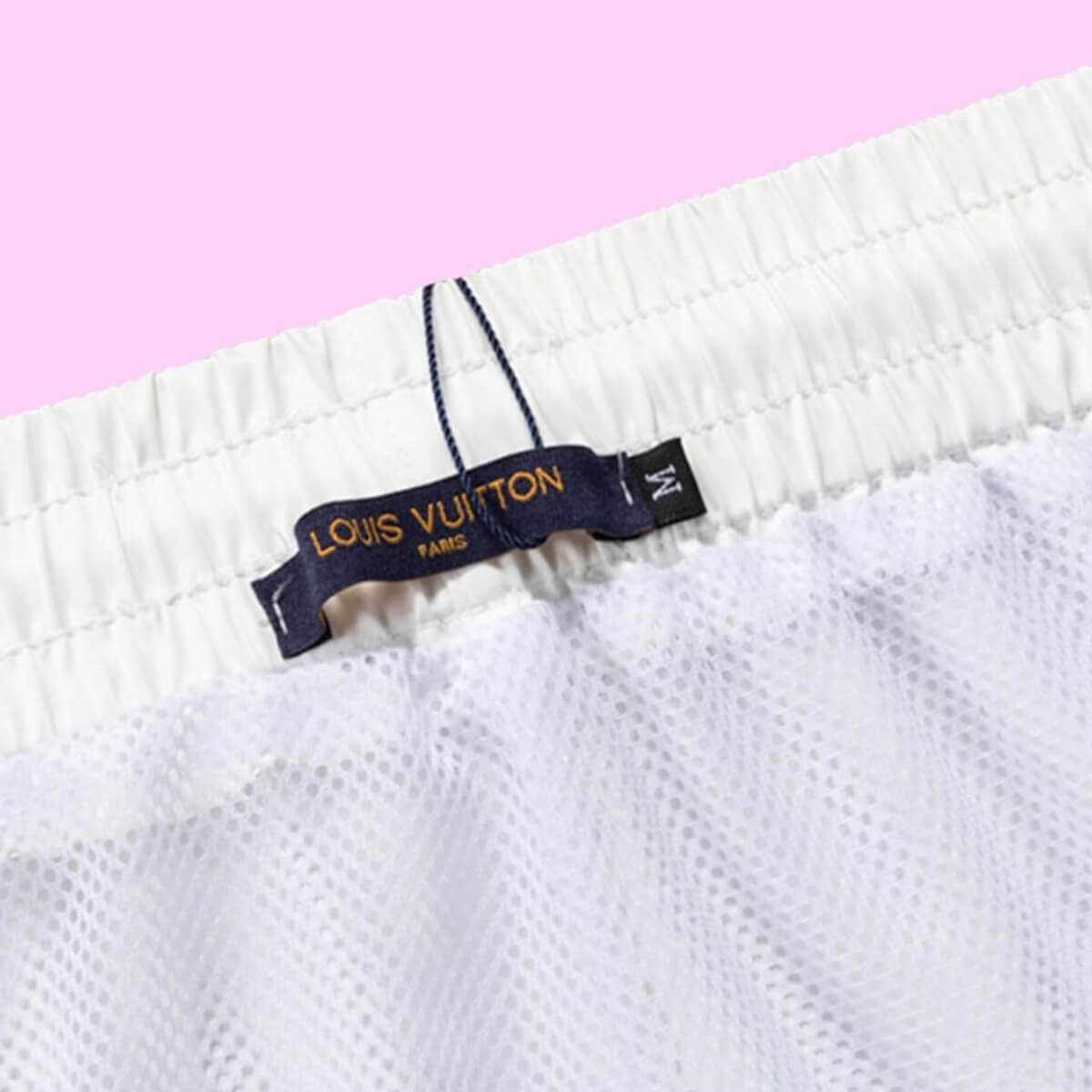 Designer Logo Swim Shorts In White Ombre'