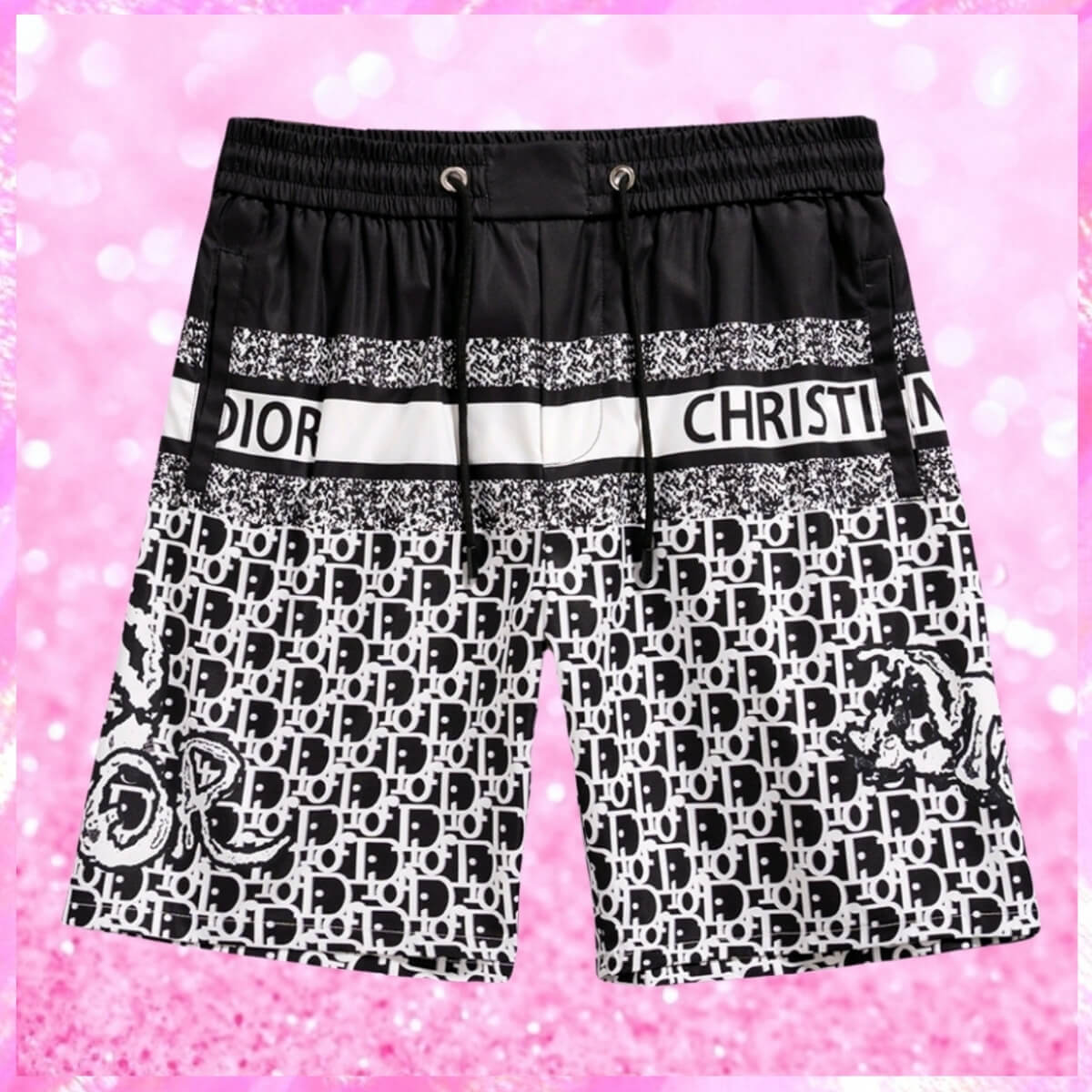 Designer Monogram Swim Shorts