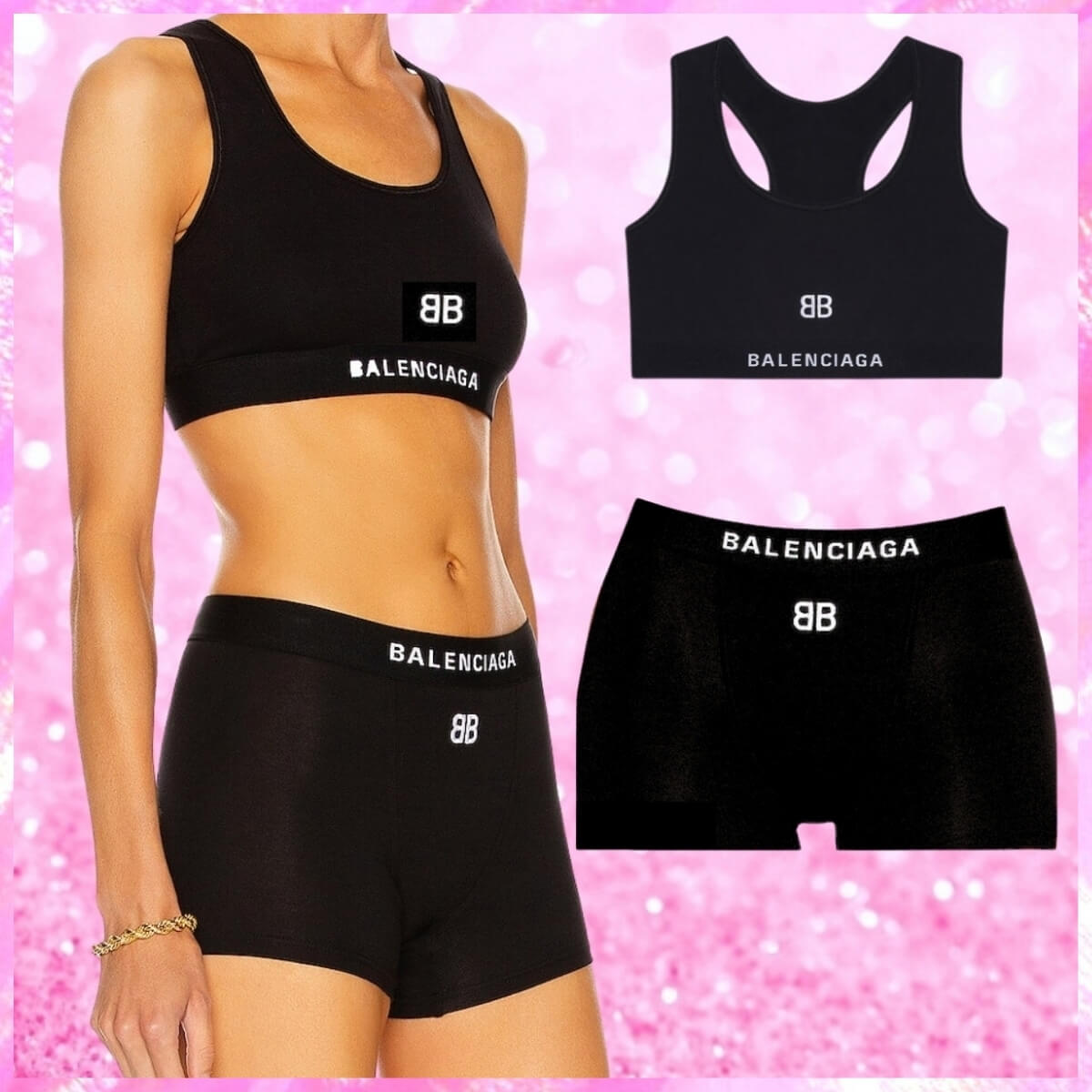 Designer Sports Bra Bikini Set