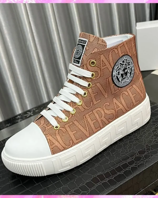 Allover Greca Canvas Sneakers