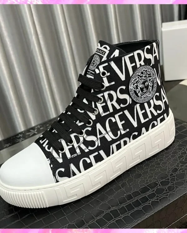 Allover Greca Canvas Sneakers