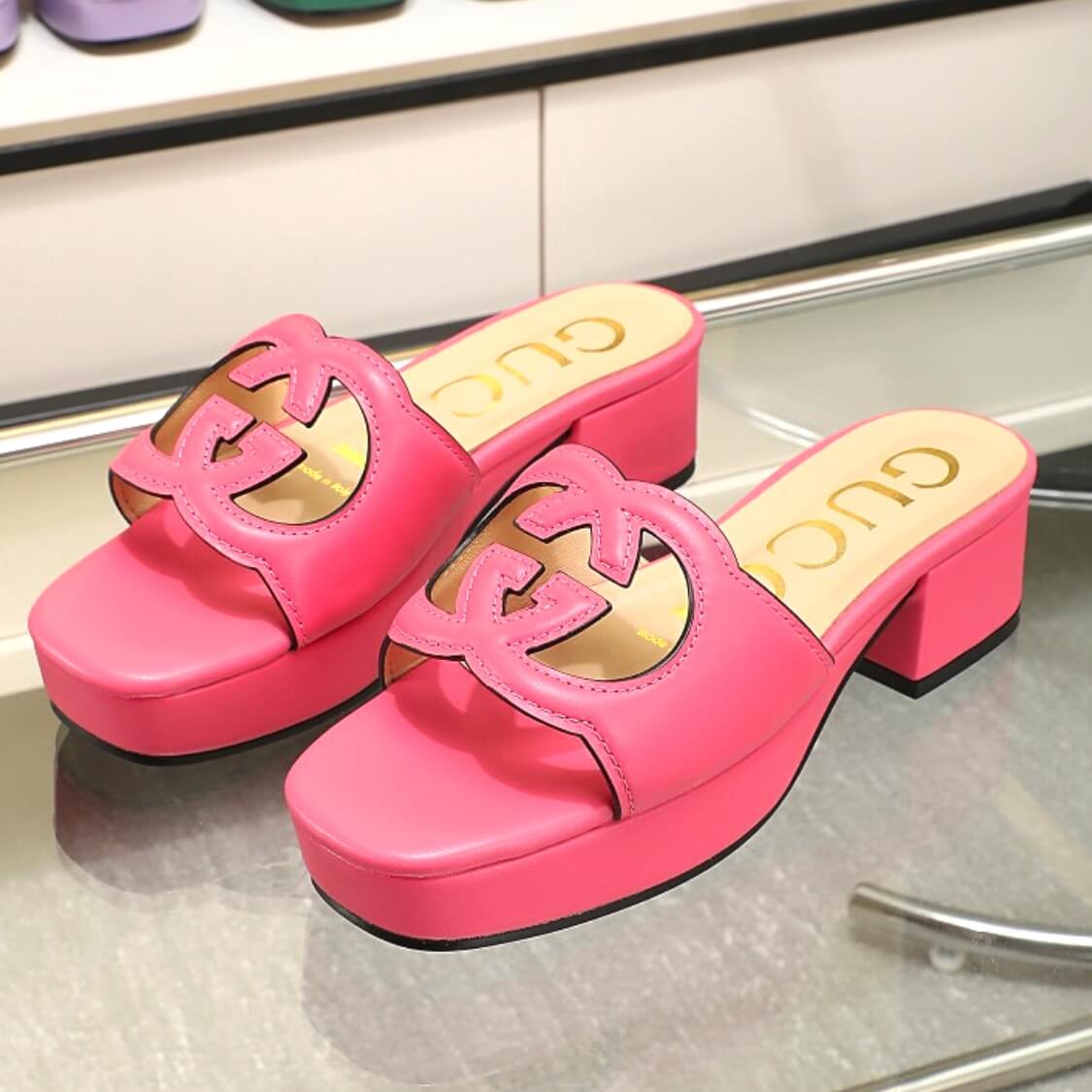 Cut Out Logo Mule Sandals