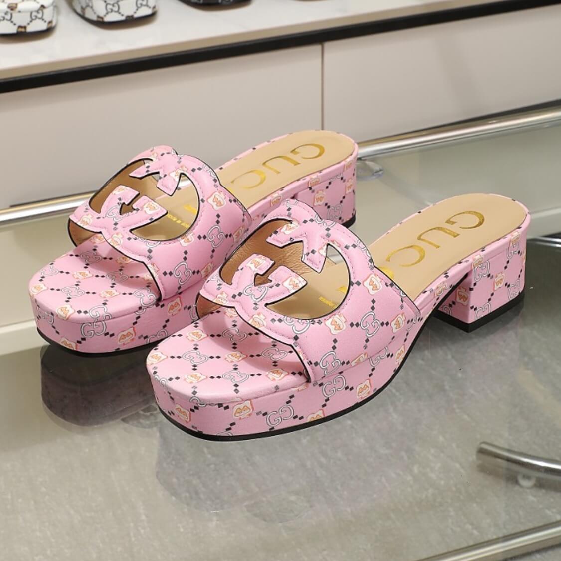 Cut Out Web Logo Mule Sandals