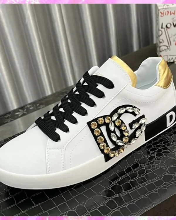 Diamond Studded Monogram Sneakers