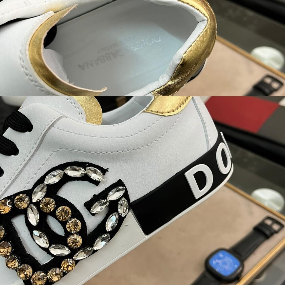 Diamond Studded Monogram Sneakers 