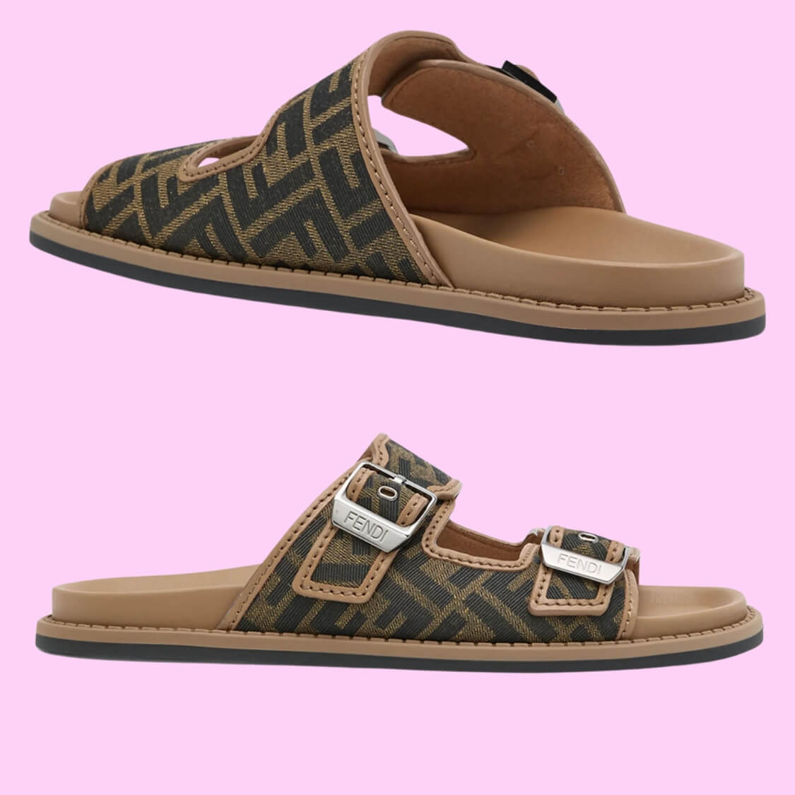 Feel Jacquard Fabric Sandals 