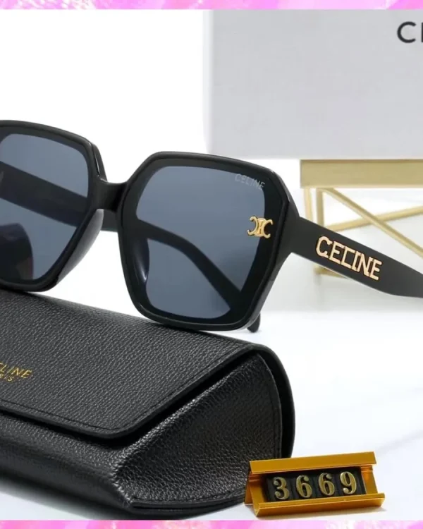 Gold Logo Accent UV Sunglasses