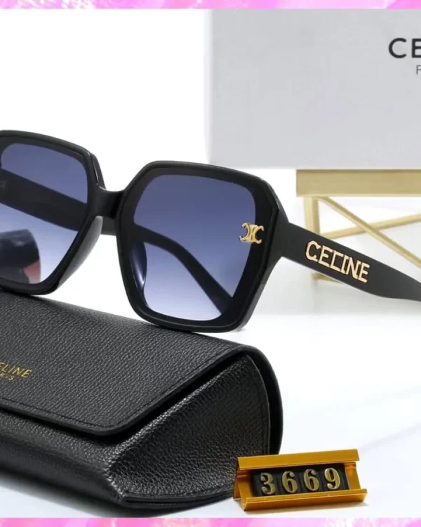Gold Logo Accent UV Sunglasses