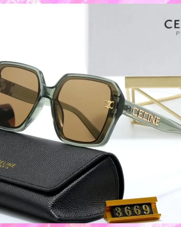 Gold Logo Accent UV Sunglasses