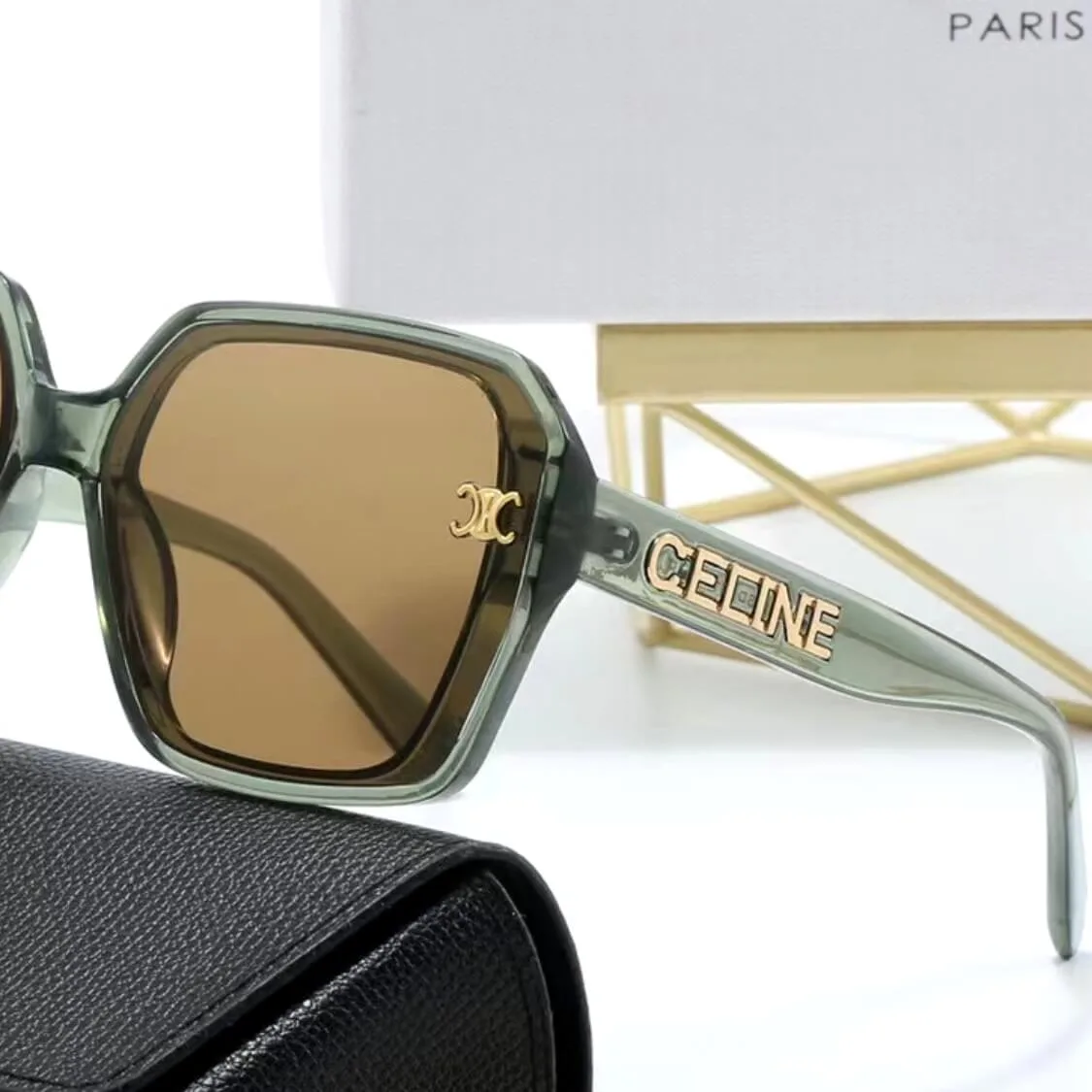 Gold Logo Accent UV Sunglasses