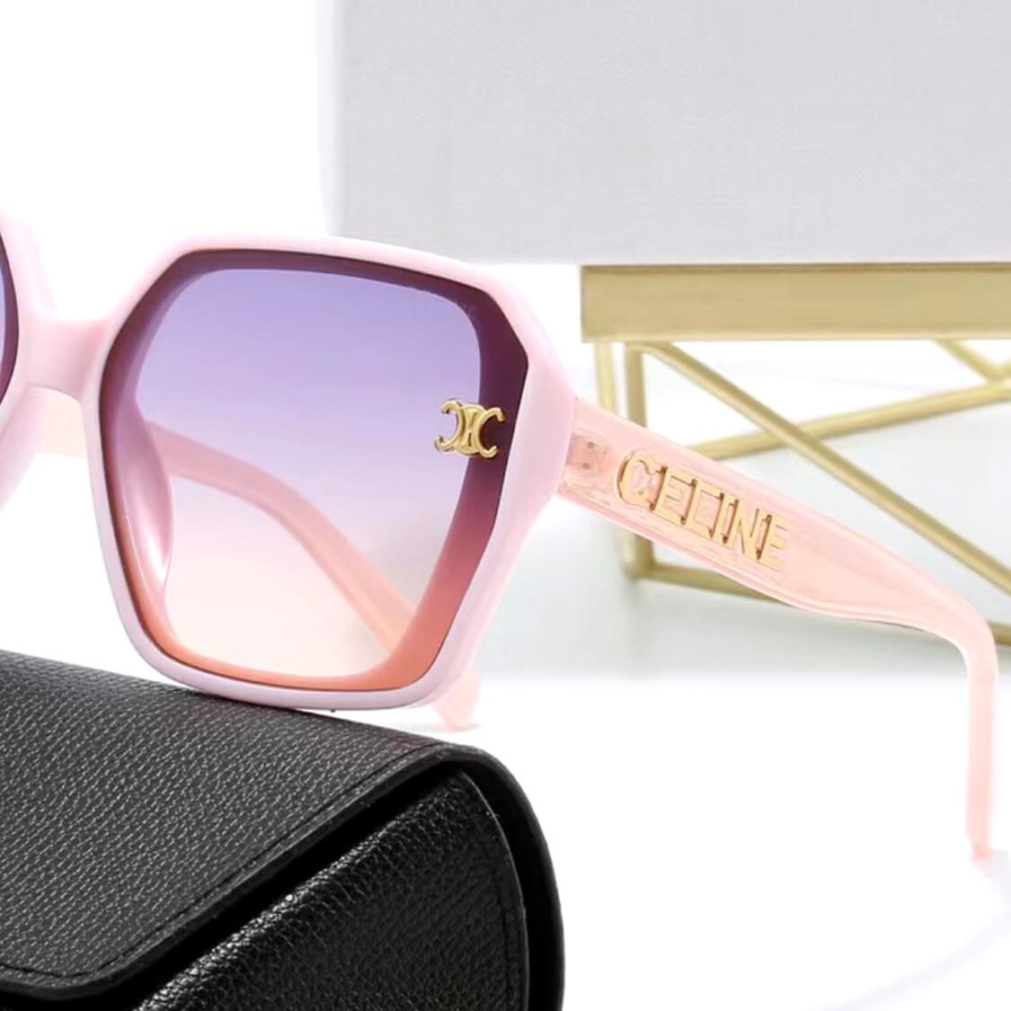 Gold Logo Accent UV Sunglasses