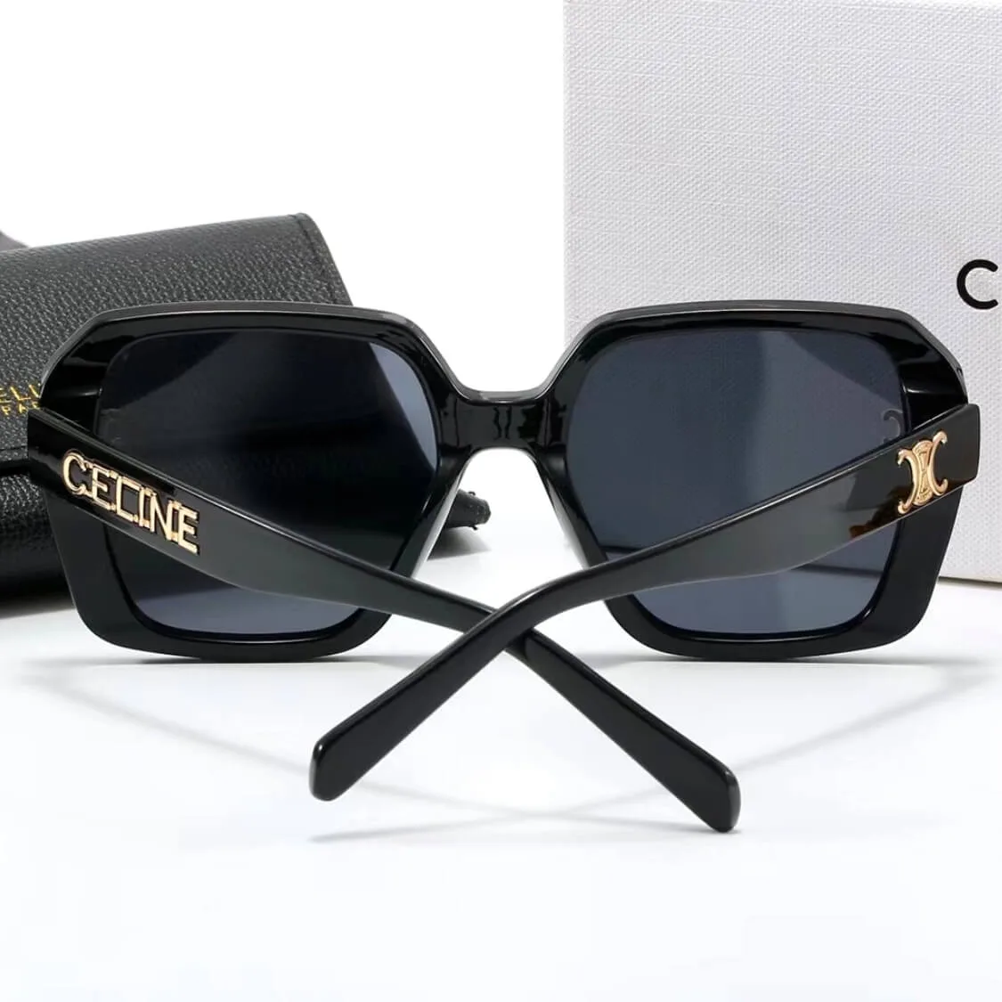 Gold Logo Accent UV Sunglasses