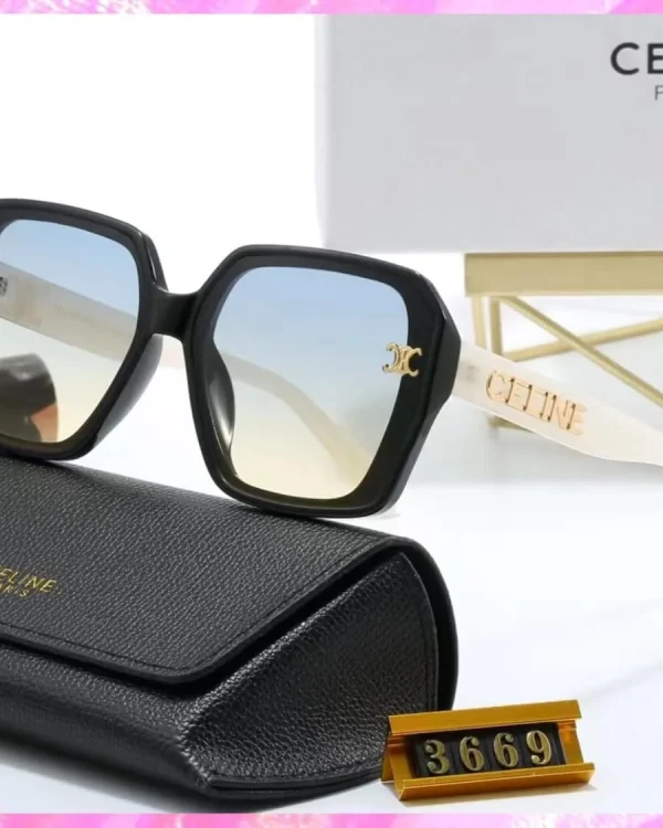 Gold Logo Accent UV Sunglasses