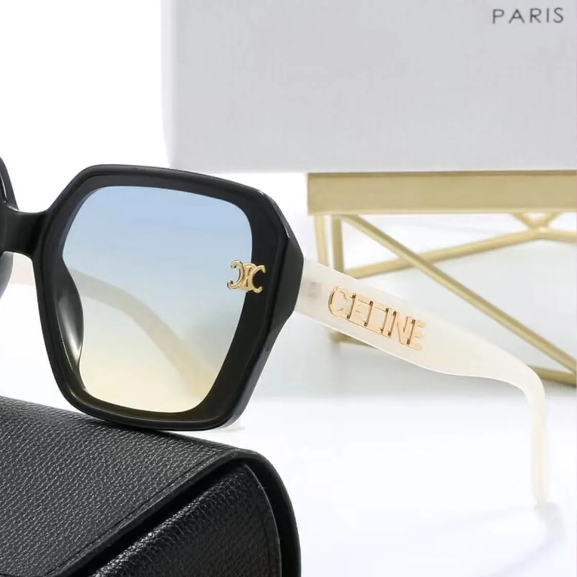 Gold Logo Accent UV Sunglasses