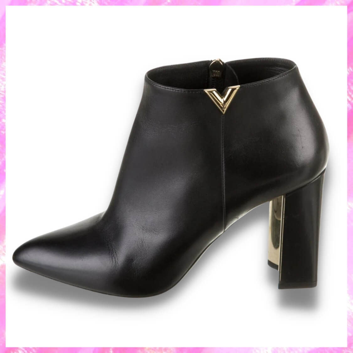 Gold V Leather Low Top Ankle Boots