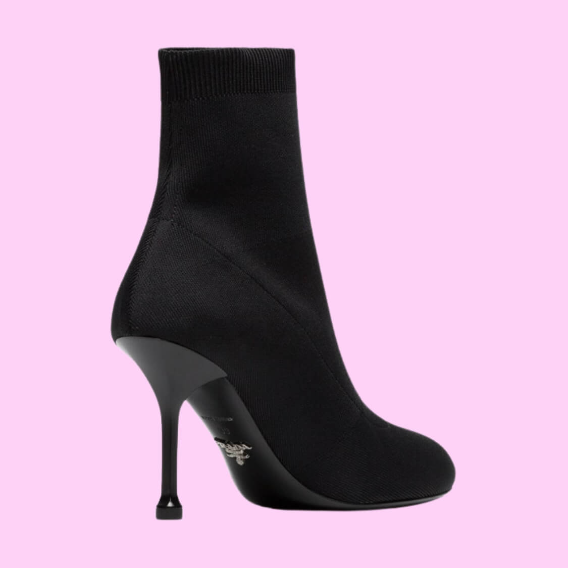 Heel Stretch Fabric Silhouette Ankle Boots 
